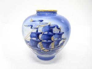 香蘭社　帆船　花瓶